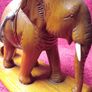 Vintage Handcarved Wooden Elephant Image 8