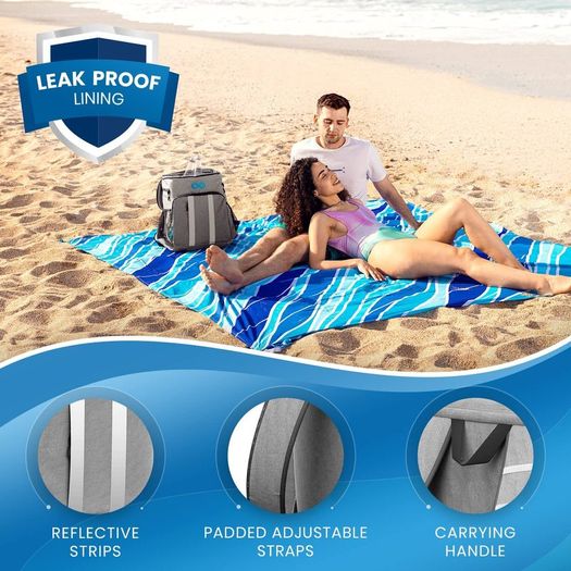 Comfort Insulated Backpack Cooler - Leakproof Cool Bag Keeps 54 Cans Cold Up to 24 Hours - Picnic Bag, Picnic Backpack for Food, Drinks - Cooler Backpack and Rucksack for Beach, Hikes, Car