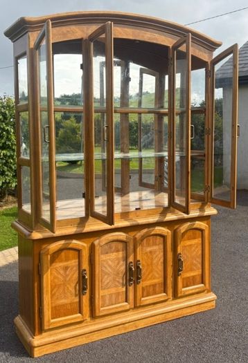Solid Oak Display Cabinet