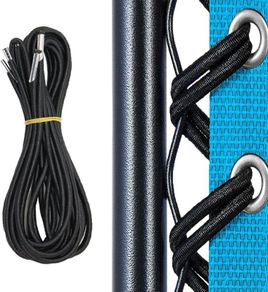 Replacement Cord for Zero Gravity Chair, 4 Pack Universal Replacement Elastic Cords Repair Tool Kit for Sun Loungers, Garden Chairs, Outdoor Recliners, Anti Gravity Chair, Bungee Chairs - Black
