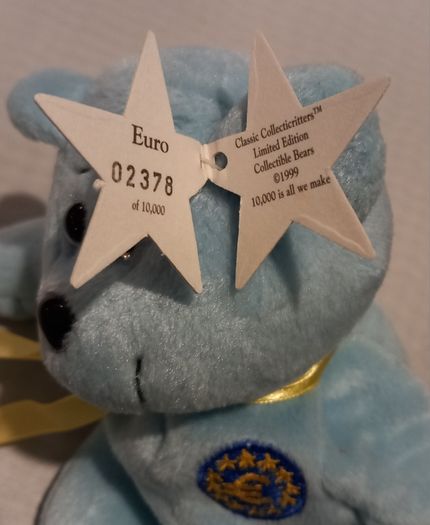 Vintage beanie bear Collecticritters "Euro"