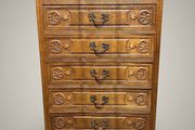 Louis XV Style Carved Oak French Tallboy