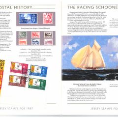 1987 Jersey (Channel Islands) Stamp Year Book (softback) issued by Jersey Post with 14 images of content