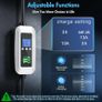 EV Charger Cable Type 2 to 3 Pin Plug 3KW, 6M, 6/8/10/13A, Adjustable Current EV Charger,With LED Screen Timing Delay IP66/IP65, With Carry Bag and Type 2 EV Cable Holder for EVs and PHEVs Image 3