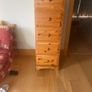 Pine Tall boy and bedside locker Image 2