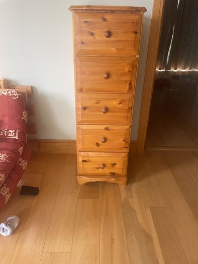 Pine Tall boy and bedside locker