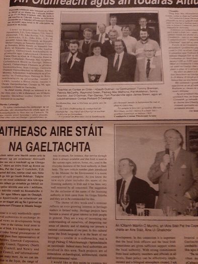 Vintage Gaeilge newspaper 1991