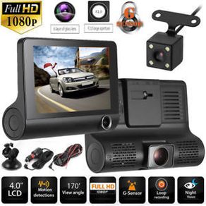 Dual Lens 1080P HD Car DVR 4 Inch Rear view Video Dash Cam Recorder Camera Gsensor