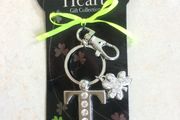 Name Initial Keyring with Bag Clip