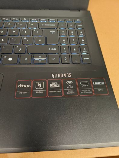 Acer Nitro V15 Gaming 15.6" Laptop, Ryzen 5 7535HS 16GB, 512GB SSD, Windows 11, NVIDIA GeForce RTX 3050
