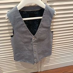 Boys Next blue waist coat age 9