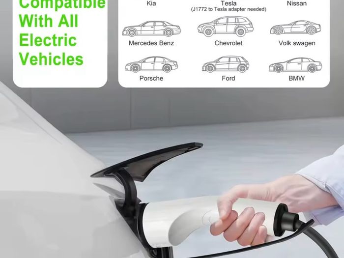 EV Portable Charger Type2 Connector 13A-16A 1Phase 3KW 5m Wallbox Charging Station for Electric Vehicle
