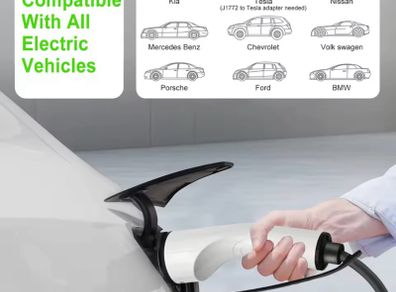 EV Portable Charger Type2 Connector 13A-16A 1Phase 3KW 5m Wallbox Charging Station for Electric Vehicle