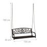 Outdoor hanging bench made of metal Image 4