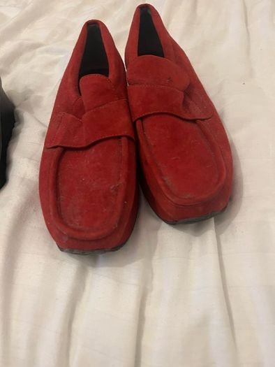 red loafers shoes