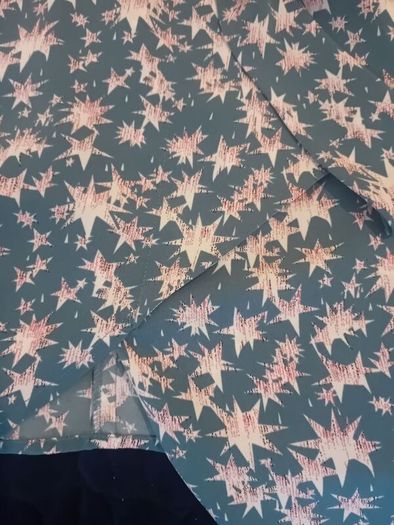 uk10 star print midi 3/4 sleeve