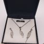 sterling silver necklace and earrings matching set Image 2