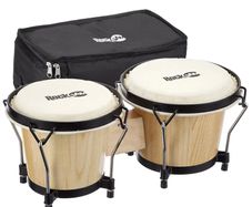 Bongo Set with Padded Bag and Tuning Wrench Natural