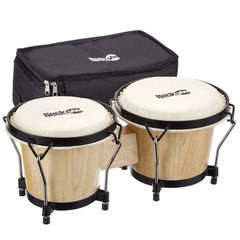 Bongo Set with Padded Bag and Tuning Wrench Natural