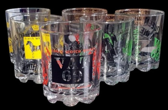 Vintage 1960s Scotch Whisky Glasses - Set of 6