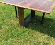 Antique hardwood Leaf table