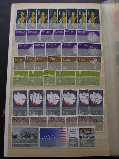 An album with Irish stamps. Reminder with duplications