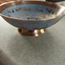 Antique Enamel Cloisonne Brass Footed Bowl - Asian Motif -  Art Nouveau Decor. Image 2