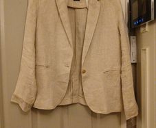 jacket  massimo dutti oatmeal /beige linen jacket 12