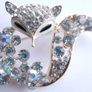 Mischievous vixen pin, lavish playful fox brooch, specialized crystal gifts, luxury statement jeweler Image 8