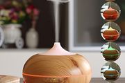 Ultrasonic Essential Oil Aroma Diffuser Mist Humidifier 7 Colors LED Light Timer + 1 Oil