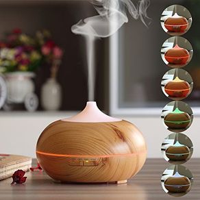 Ultrasonic Essential Oil Aroma Diffuser Mist Humidifier 7 Colors LED Light Timer + 1 Oil