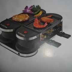 raclette grill with natural stone