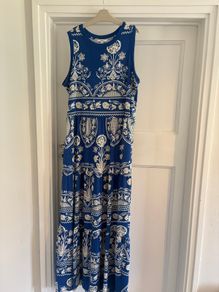 Next Long Blue and White summer dress