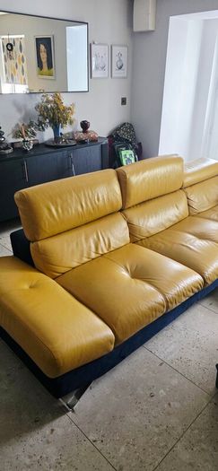 Leather corner sofa
