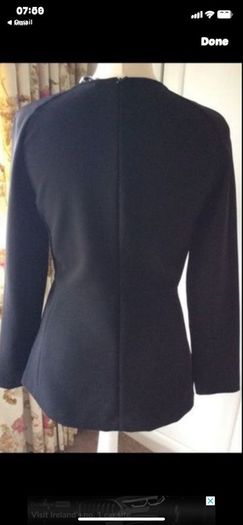 top zara black suiting fabric with peplum