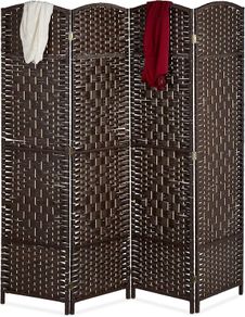 Foldable Room Divider, 4-Piece Privacy Screen,