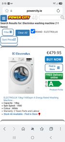 electrolux washing machine