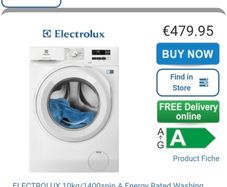 electrolux washing machine