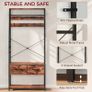 6-in-1 Industrial-Style Hallway Organiser - Brown/Black Image 6