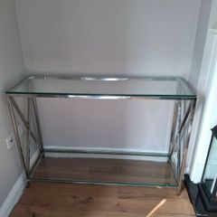 Glass console table