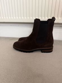 Dune London Brown Suede Chelsea Boots UK 4 EU 37