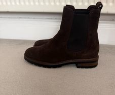 Dune London Brown Suede Chelsea Boots UK 4 EU 37