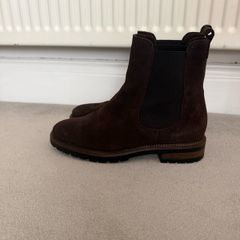 Dune London Brown Suede Chelsea Boots UK 4 EU 37