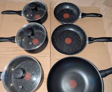 Tefal stone non-stick set & wok (pots & pans)