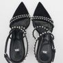 Zara Studded Velvet Sandals Image 4