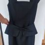 Ted Baker new with tags Size2 UK10- Black Fitted Midi Dress with Waist Belt Image 2