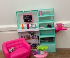 Barbies Dream Camper Van and Barbies Cafe