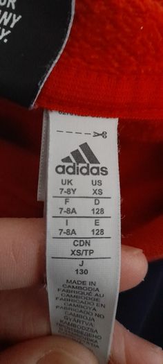 ADIDAS red hoody top