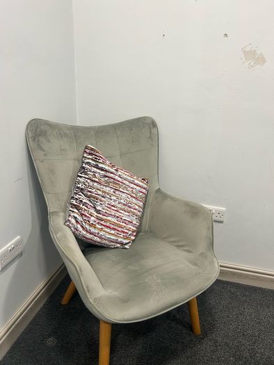 Grey decorative chair