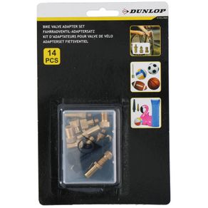 DUNLOP Bicycle Valve Adapter Set, 14 pieces
